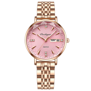Poedagar Women's 312 PK S | Rose Gold Pink Chain