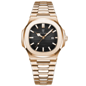 Poedagar Men's 613 RG BK S | Rose Gold Black