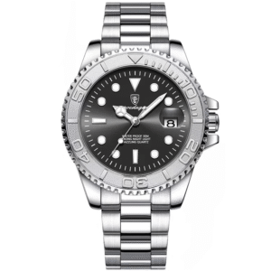 Poedagar Men's 680 SL BK S | Silver Black