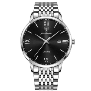 Poedagar Men's 826 SL BK SP | Silver Black