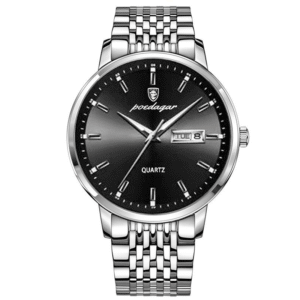 Poedagar Men's 832 SL BK SP | Silver Black