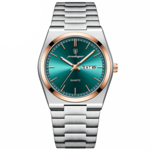 Poedagar Men's 930 RG GN S | Rose Gold Green