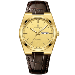 Poedagar Men's 930 GD GD L | Gold Brown Leather