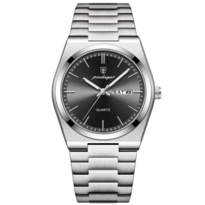 Poedagar Men's 930 SL BK S | Silver Black