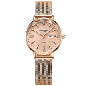 Poedagar Women's 312 GD N | Rose Gold Gold Mesh