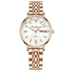 Poedagar Women's 312 WH S | Rose Gold White Chain