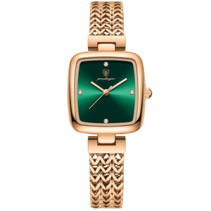 Poedagar Women's 768 RG GN S | Rose Gold Green