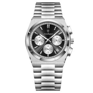 Poedagar Men's 970 SL BK WHS | Silver Black